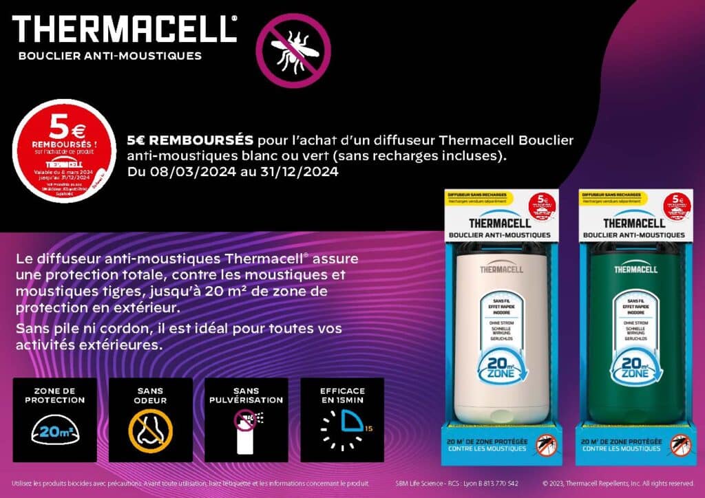 Thermacell anti moustique promo